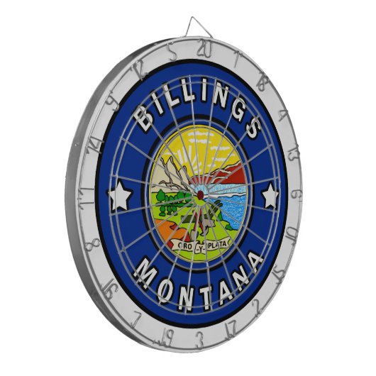 Billings Montana Dartbord (Voorkant Links)