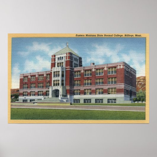Billings, Montana - Eastern Montana State Poster (Voorkant)