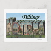 Billings, Montana - Grote Letter-scènes Briefkaart (Voorkant)