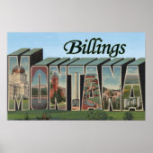 Billings, Montana - Grote Letter-scènes Poster (Voorkant)