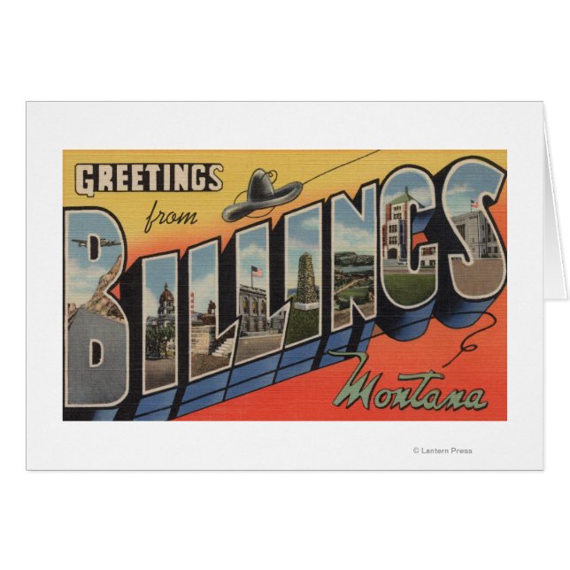 Billings, Montana - Grote Letterscènes 2 (Voorkant Horizontaal)