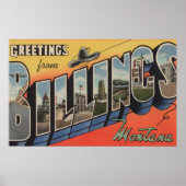 Billings, Montana - Grote Letterscènes 2 Poster (Voorkant)
