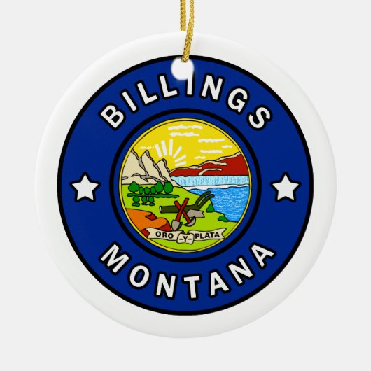 Billings Montana Keramisch Ornament (Voorkant)