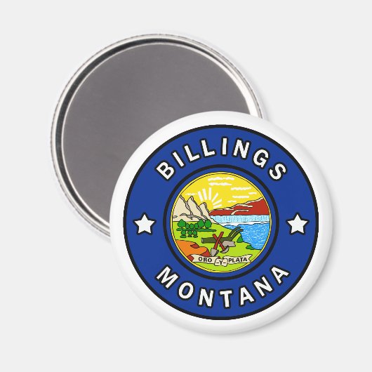 Billings Montana Magneet (Voorkant / Achterkant)
