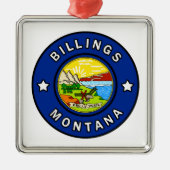 Billings Montana Metalen Ornament (Voorkant)