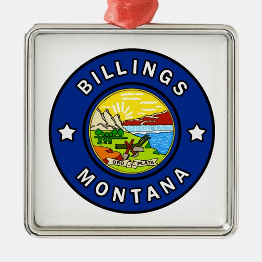 Billings Montana Metalen Ornament (Voorkant)