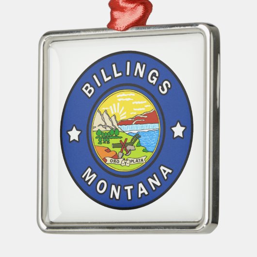 Billings Montana Metalen Ornament (Links)