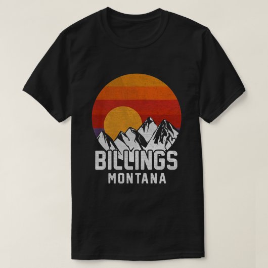 Billings Montana Mountain Sunset T-shirt (Design voorkant)