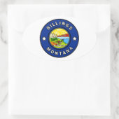 Billings Montana Ovale Sticker (Tas)