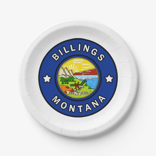 Billings Montana Papieren Bordje (Voorkant)
