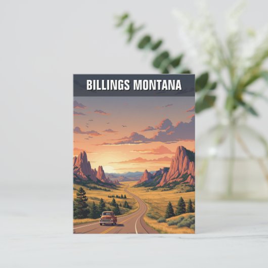 Billings Montana Reizen Briefkaart (Staand voorkant)