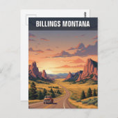 Billings Montana Reizen Briefkaart (Voorkant / Achterkant)