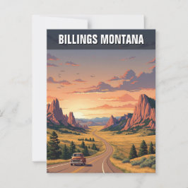 Billings Montana Reizen Briefkaart