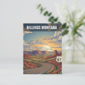 Billings Montana Reizen Briefkaart (Staand voorkant)
