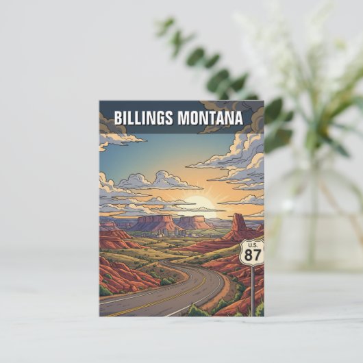 Billings Montana Reizen Briefkaart (Staand voorkant)
