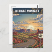 Billings Montana Reizen Briefkaart (Voorkant / Achterkant)