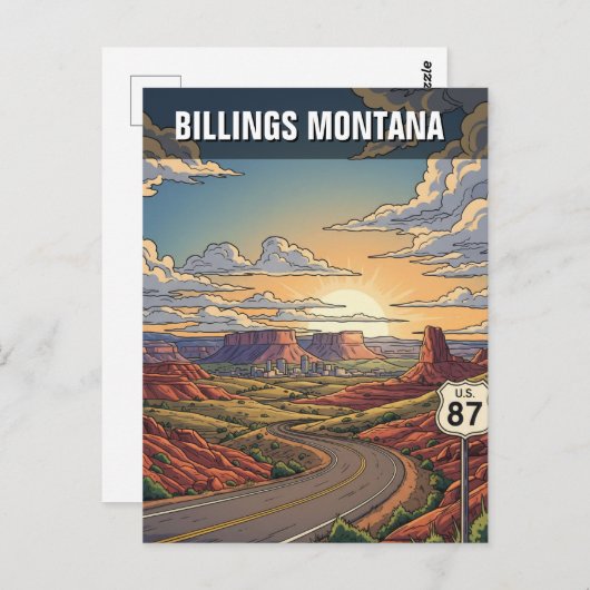 Billings Montana Reizen Briefkaart (Voorkant / Achterkant)