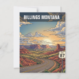 Billings Montana Reizen Briefkaart