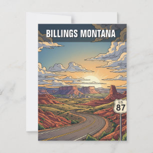Billings Montana Reizen Briefkaart