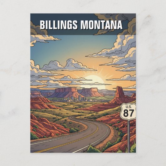 Billings Montana Reizen Briefkaart (Voorkant)