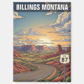 Billings Montana Reizen Magneet (Voorkant)