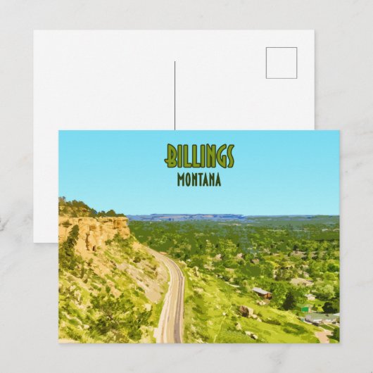 Billings Montana Rim Rocks  Briefkaart (Voorkant / Achterkant)
