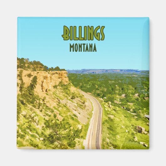 Billings Montana Rim Rocks Magneet (Voorkant)
