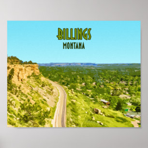 Billings Montana Rim Rocks  Poster