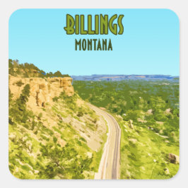 Billings Montana Rim Rocks  Vierkante Sticker