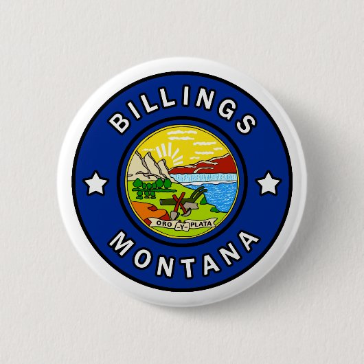 Billings Montana Ronde Button 5,7 Cm (Voorkant)