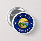 Billings Montana Ronde Button 5,7 Cm (Voorkant /achterkant)