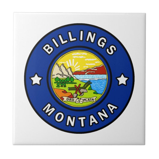 Billings Montana Tegeltje (Voorkant)