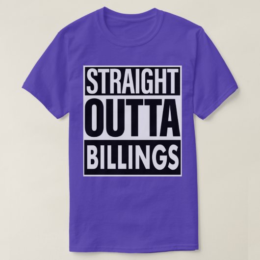 Billings Naam Straight Out Billings T-shirt (Design voorkant)