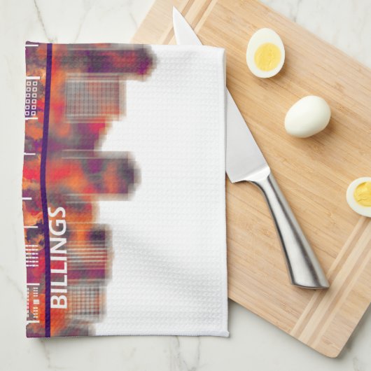 Billings Skyline Theedoek (Quarter Fold)