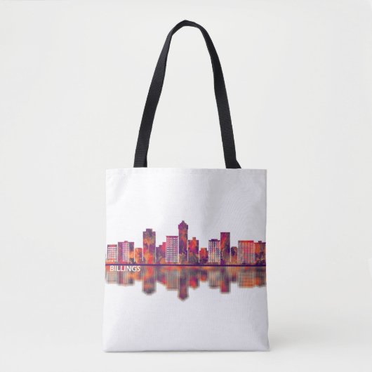 Billings Skyline Tote Bag (Voorkant)