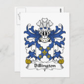Billington Family Crest Briefkaart (Voorkant / Achterkant)