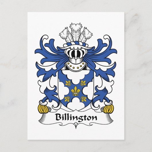 Billington Family Crest Briefkaart (Voorkant)