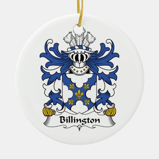 Billington Family Crest Keramisch Ornament (Voorkant)