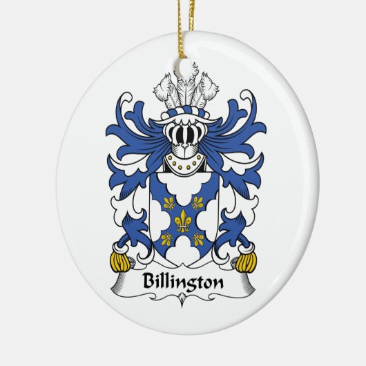 Billington Family Crest Keramisch Ornament (Links)