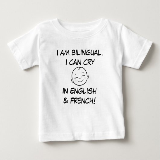 Billingual Baby, Custom Funny 1st Birthday Gift, (Voorkant)