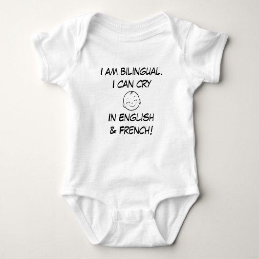 Billingual Baby, OnePiece, Custom Funny Baby Gift, Romper (Voorkant)