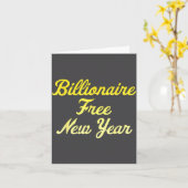 Billionaire , New Year, Hapness, Simple Joys  Kaart (Gele Bloem)