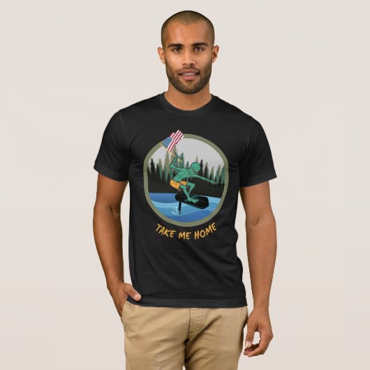 Billionaire Tech Mogul Alien Riding Hydrofoil T-shirt (Voorkant volledig)