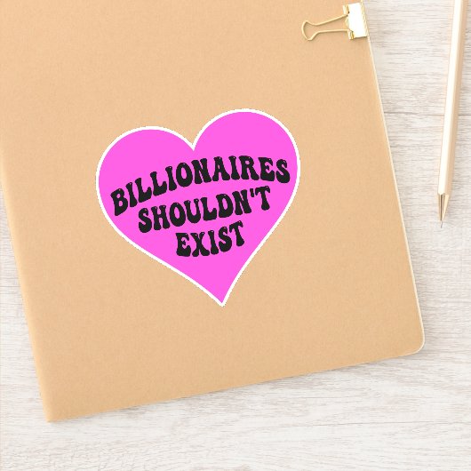 Billionaires zouden niet moeten bestaan sticker (Notitieboek)