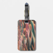 Billowy golven van woestijnzand bagagelabel (Achterkant verticaal)