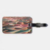 Billowy golven van woestijnzand bagagelabel (Achterkant horizontaal)