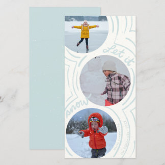 Billowy Snow- Tall Holiday Photo Card