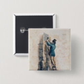 Billposter Vierkante Button 5,1 Cm (Voorkant /achterkant)