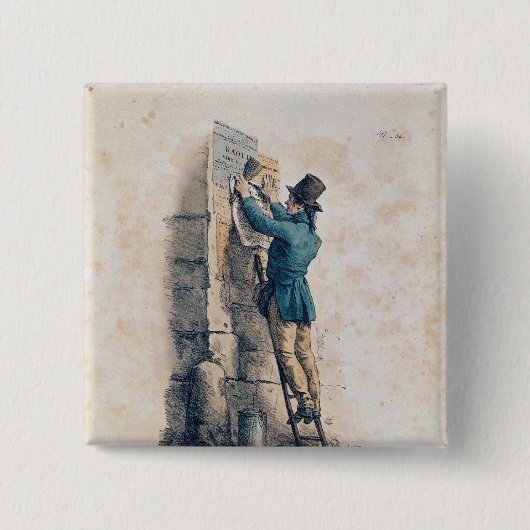 Billposter Vierkante Button 5,1 Cm (Voorkant)