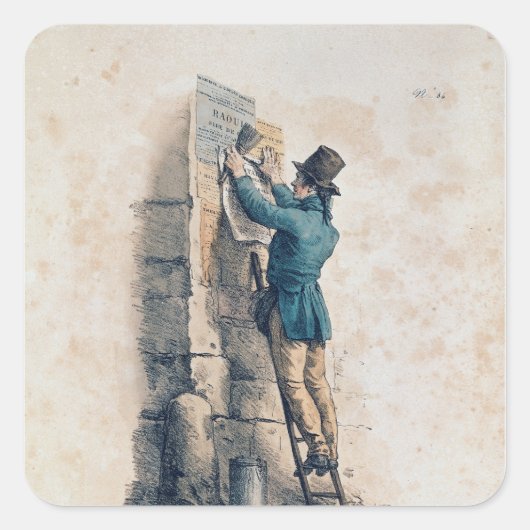 Billposter Vierkante Sticker (Voorkant)